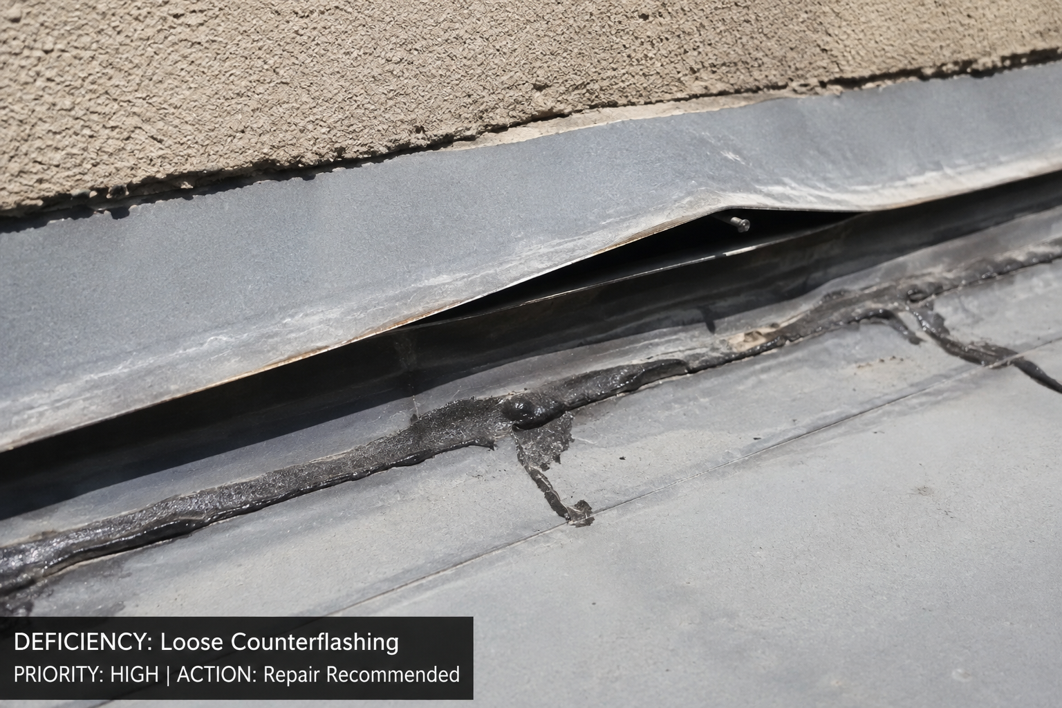 East Wall — Loose counterflashing